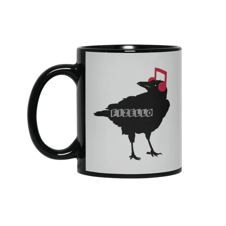 Music Bird Crow Musical Note Siyah Kupa