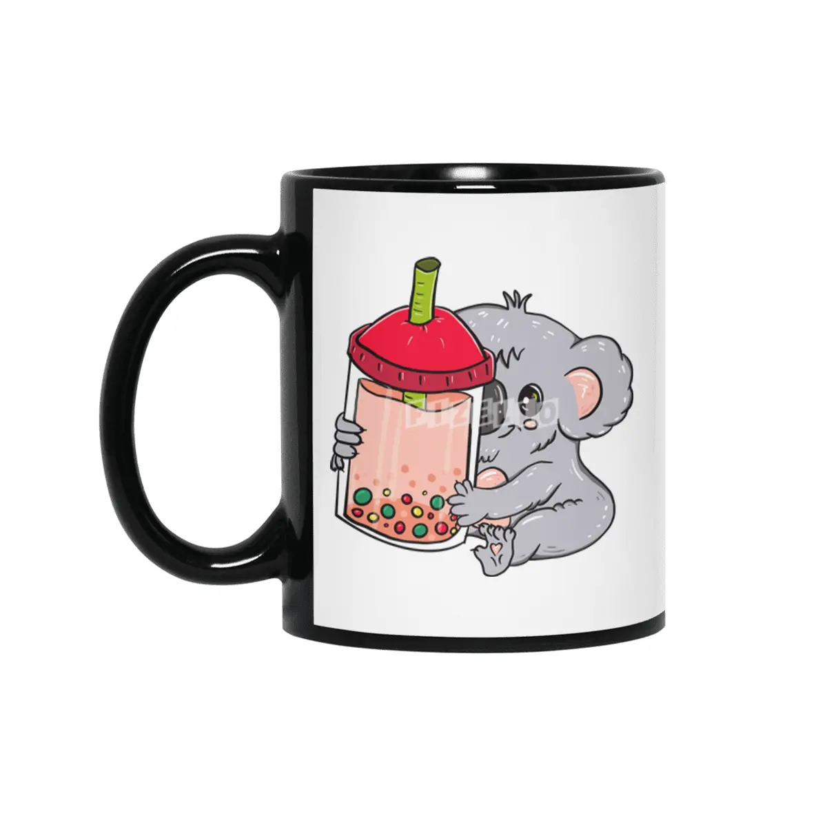 Kawaii koala boba Siyah Kupa