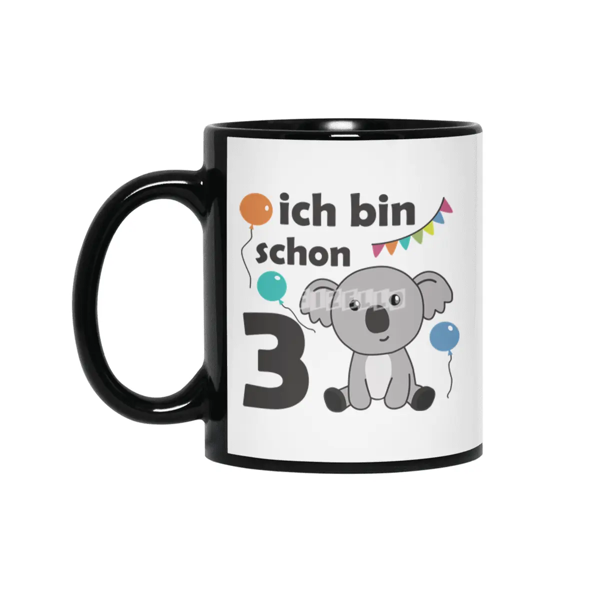 3rd Birthday Koala Three Years Old Cute Animals Siyah Kupa
