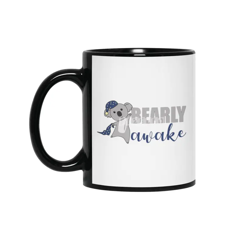 Bearly Awake Koala Sleepyhead Teddy Siyah Kupa