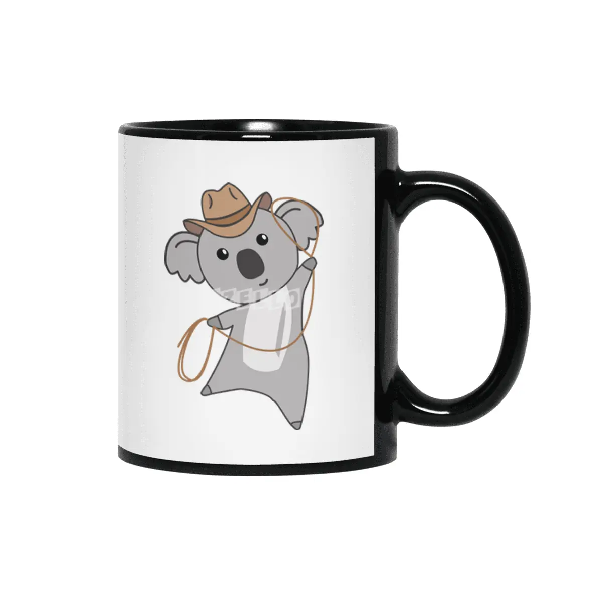 Cowboy Koala Koalas Koala Bear Western Australia Siyah Kupa