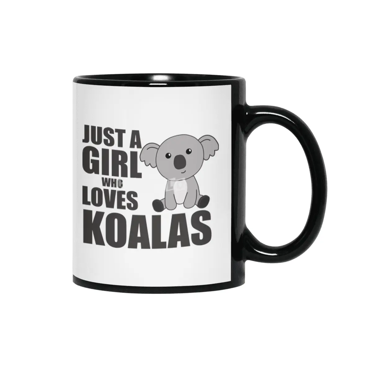 Just A Girl Who Loves Koalas Cute Koala Bear Siyah Kupa