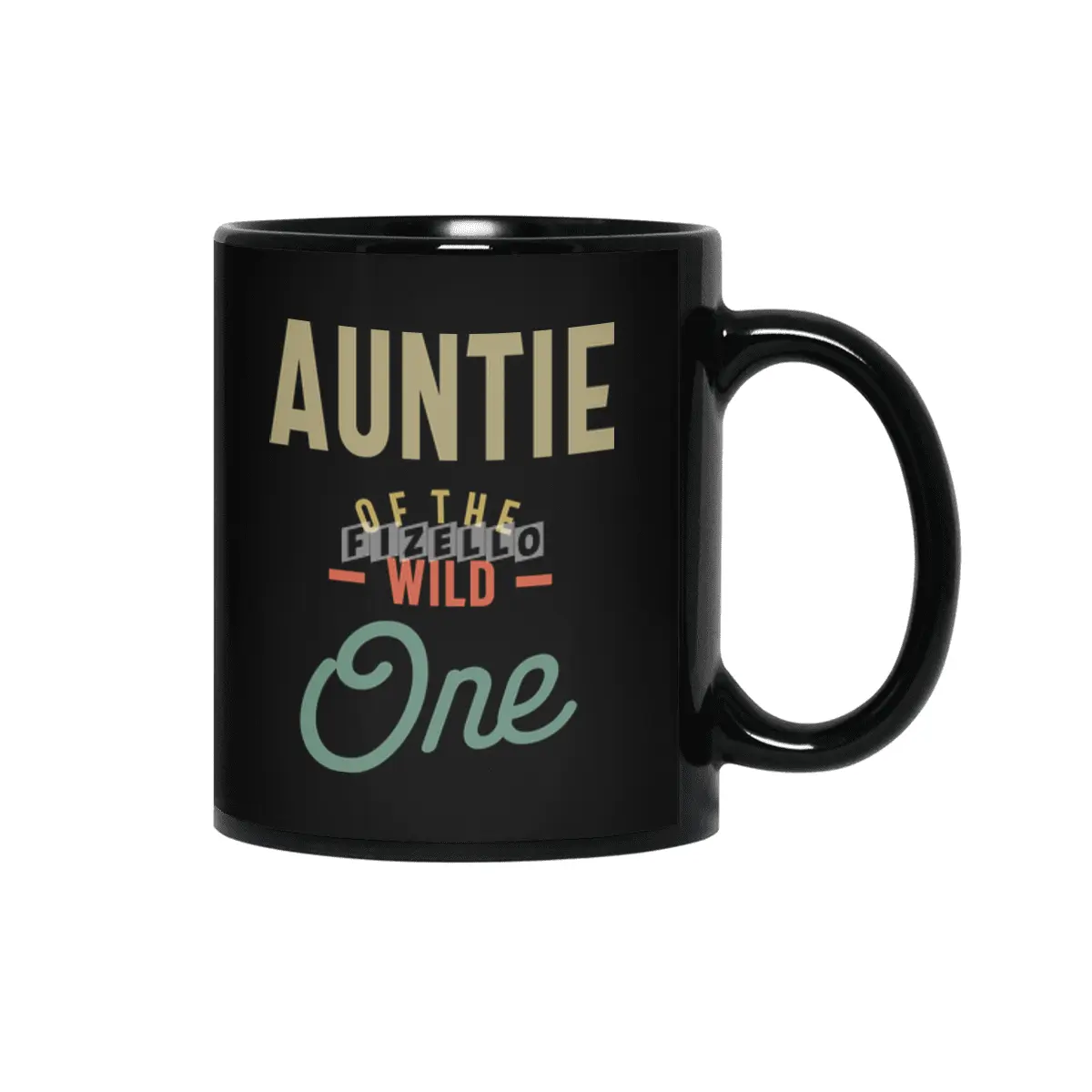 Auntie Of The Wild One - Aunt Gift Siyah Kupa