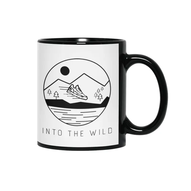 Into the Wild (Black Outline) Siyah Kupa