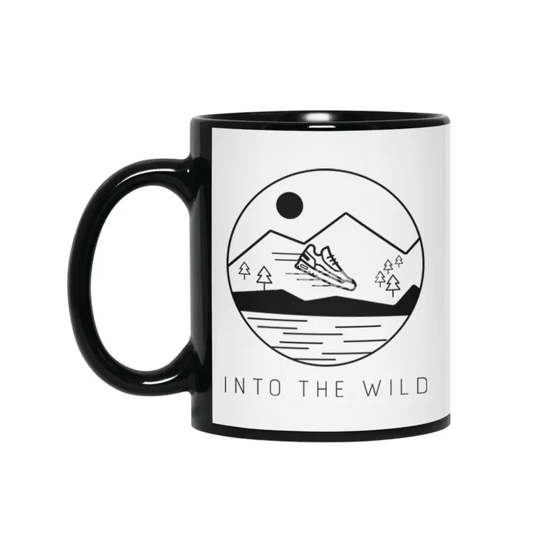 Into the Wild (Black Outline) Siyah Kupa