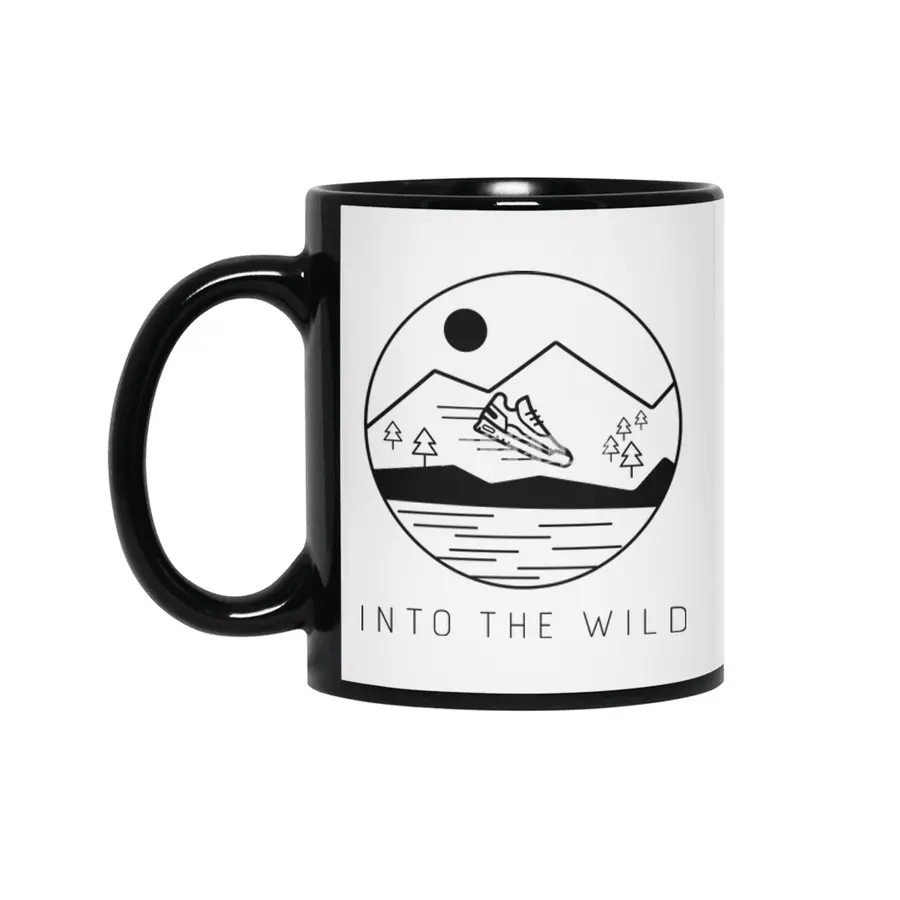 Into the Wild (Black Outline) Siyah Kupa