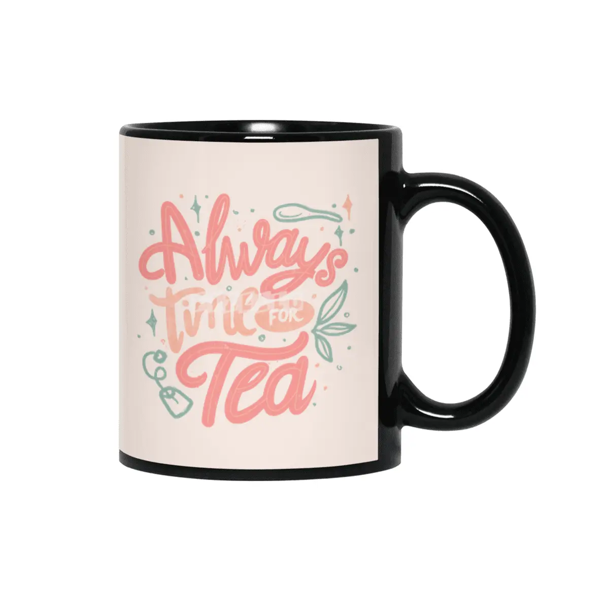 Always Time For Tea Siyah Kupa