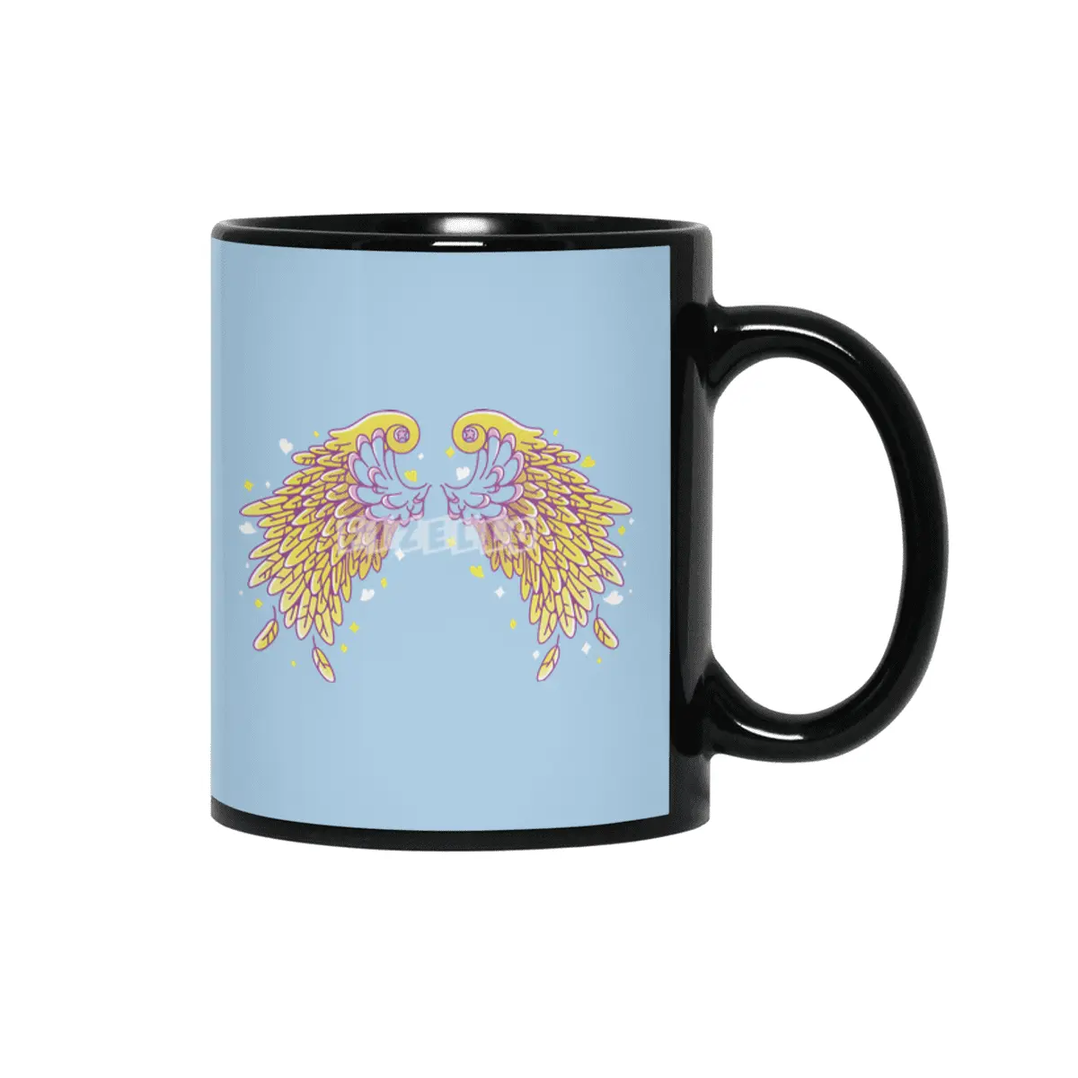 Anime Vaporwave Wings Siyah Kupa