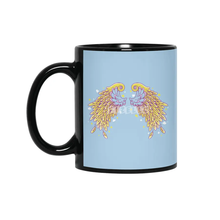 Anime Vaporwave Wings Siyah Kupa