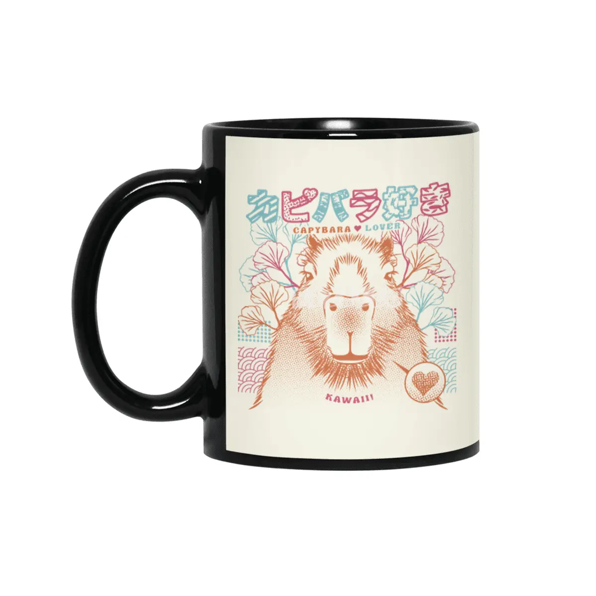 Capybara Love Anime Manga Siyah Kupa