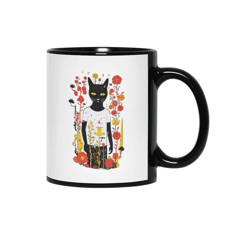 Autumn Teen Cat Fashion Siyah Kupa