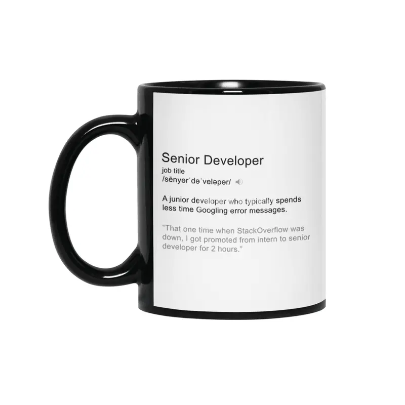 Senior Developer Definition Siyah Kupa