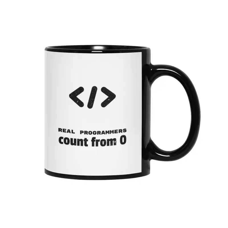 Basic Coding Math | Real Programmers Count From "0" Siyah Kupa