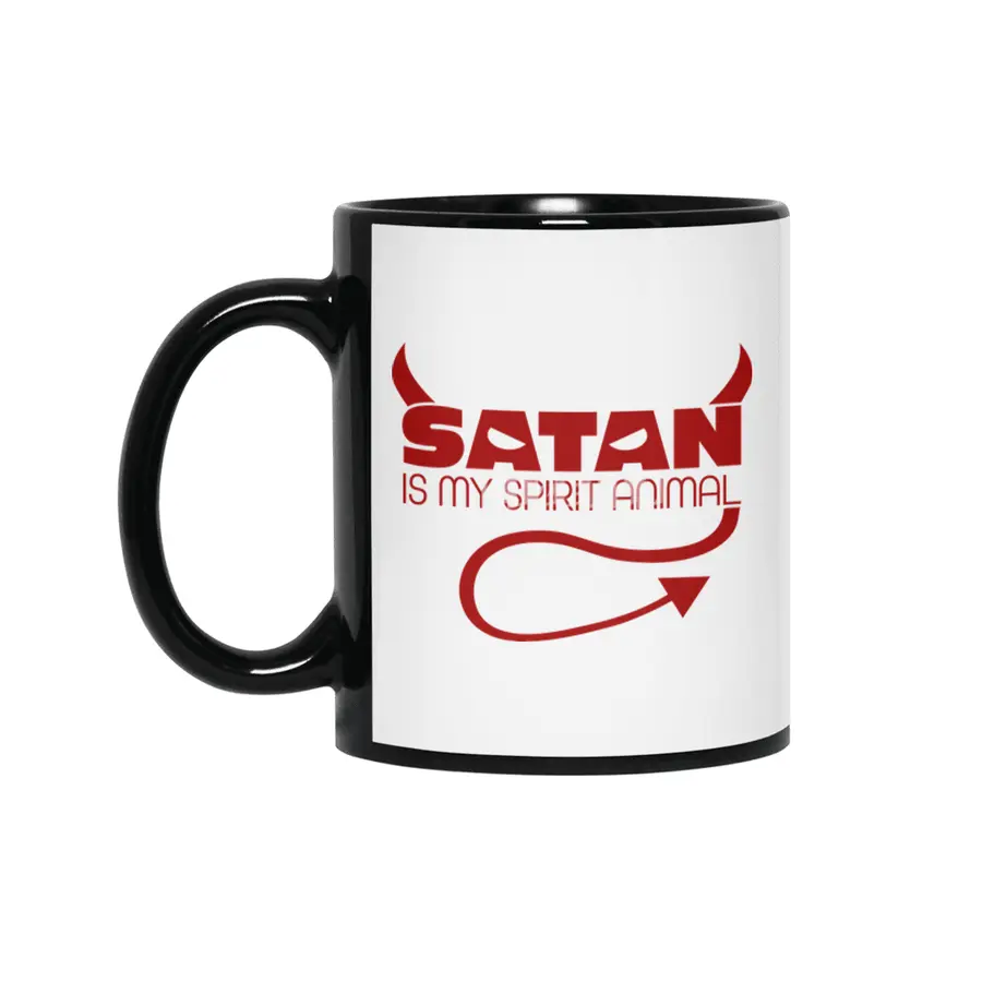 Satan is My Spirit Animal - Red Siyah Kupa
