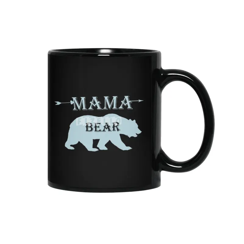 Mama Bear-Happy Mother Day Siyah Kupa