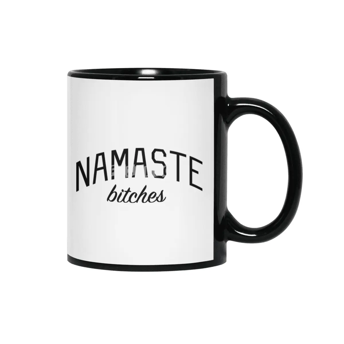 Namaste Bitches - Funny Yoga Quote Siyah Kupa