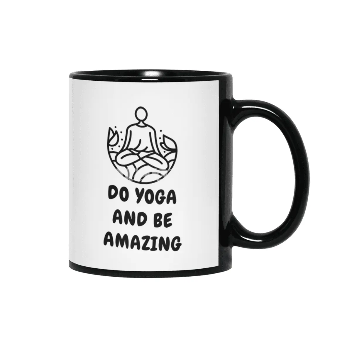 Amazing Yoga Cute Funny Shirt Good Vibes Spiritual Workout Meditation Gym Chakra Yogi Mindfulness Siyah Kupa