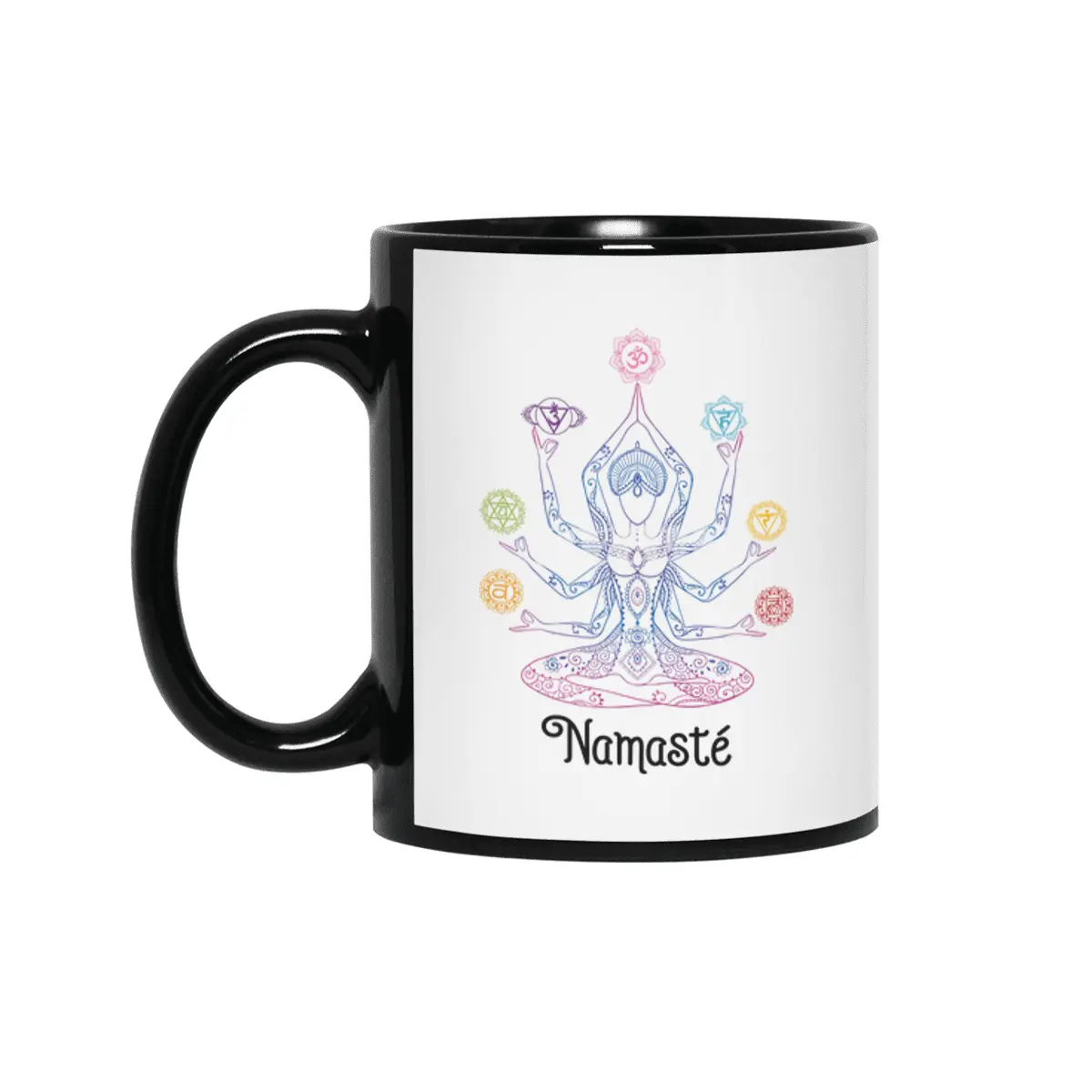 Namaste , Yoga , chakra Siyah Kupa