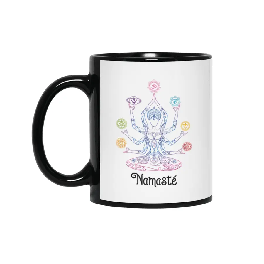 Namaste , Yoga , chakra Siyah Kupa