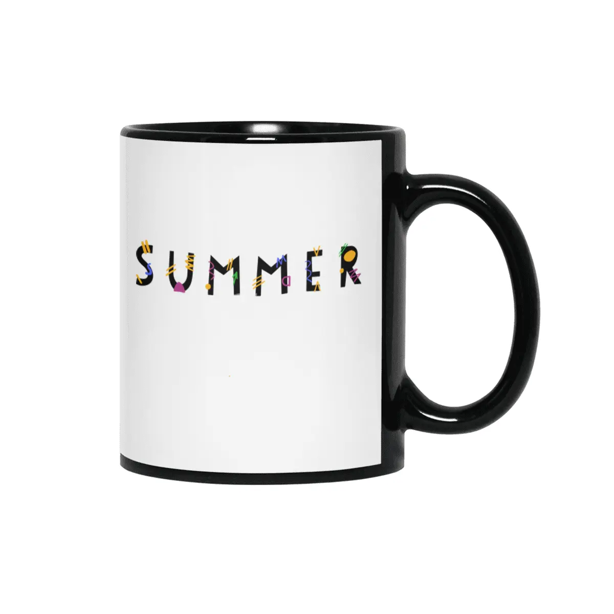 Summer colourful lettering Siyah Kupa