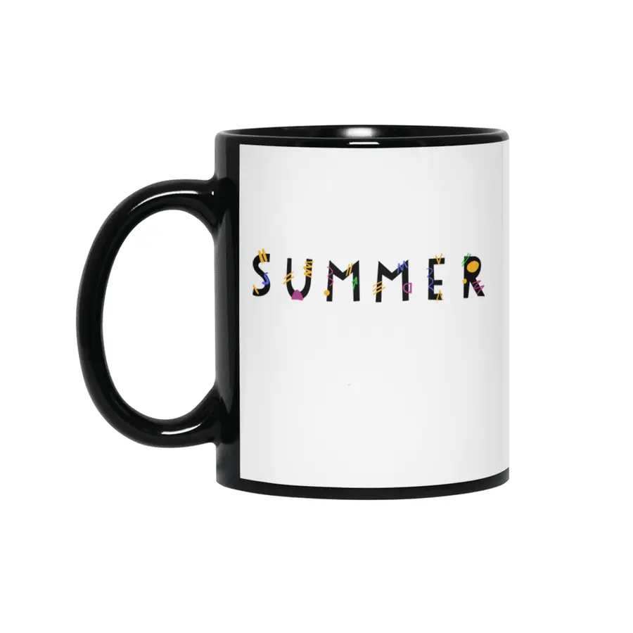 Summer colourful lettering Siyah Kupa