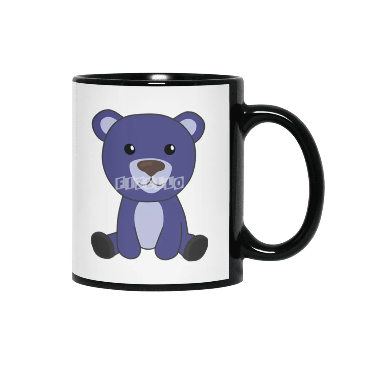 Blue Bear Colorful Bears Cute Animals Teddy Bears Siyah Kupa