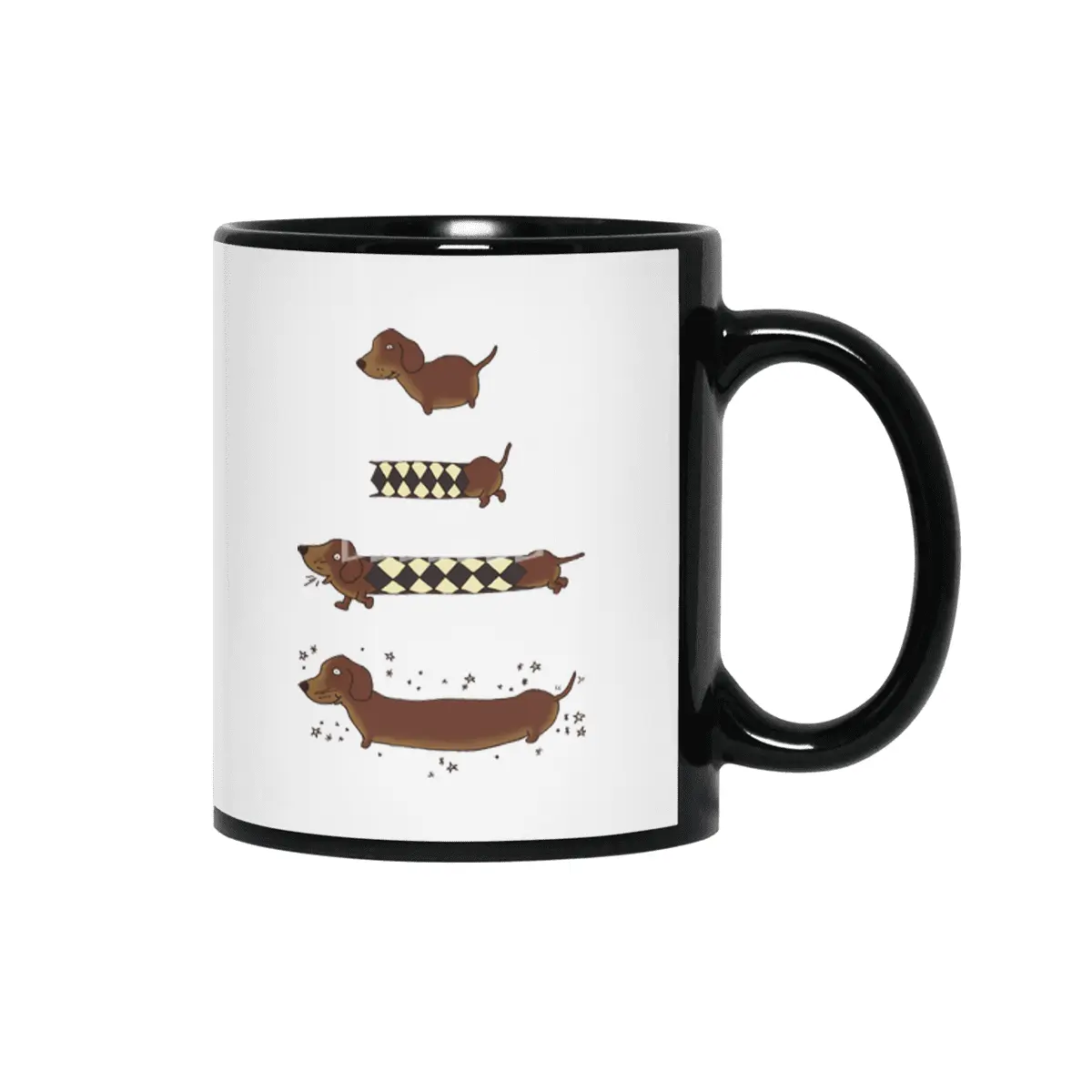 Perfect creation of a dachshund Siyah Kupa