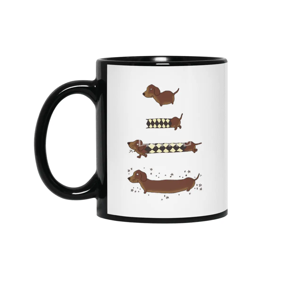 Perfect creation of a dachshund Siyah Kupa