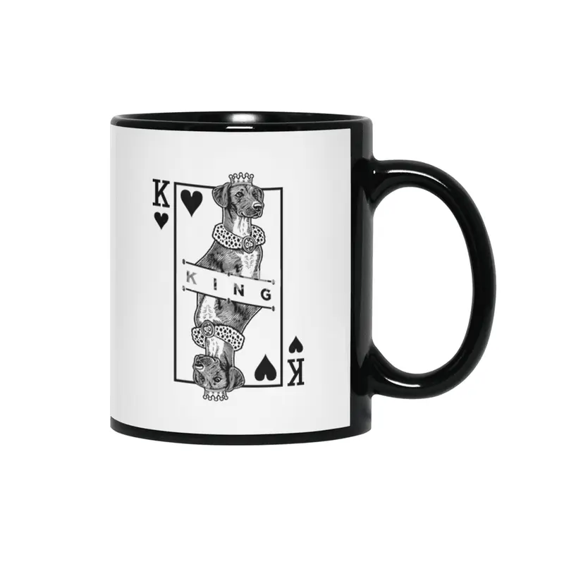 Azawakh King Of Hearts Siyah Kupa