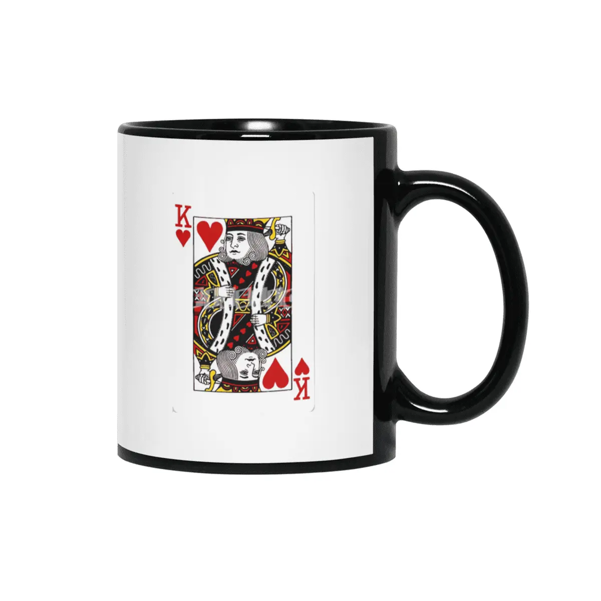 King of Hearts Siyah Kupa