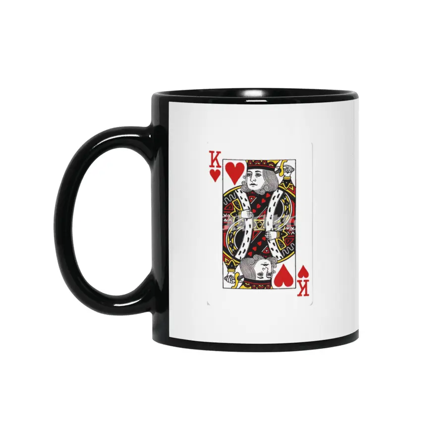 King of Hearts Siyah Kupa