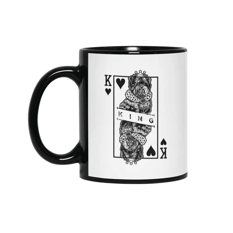 Affenpinscher King Of Hearts Siyah Kupa