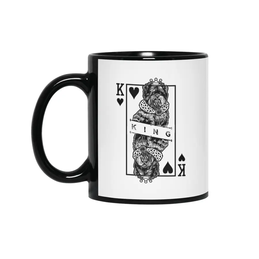 Affenpinscher King Of Hearts Siyah Kupa
