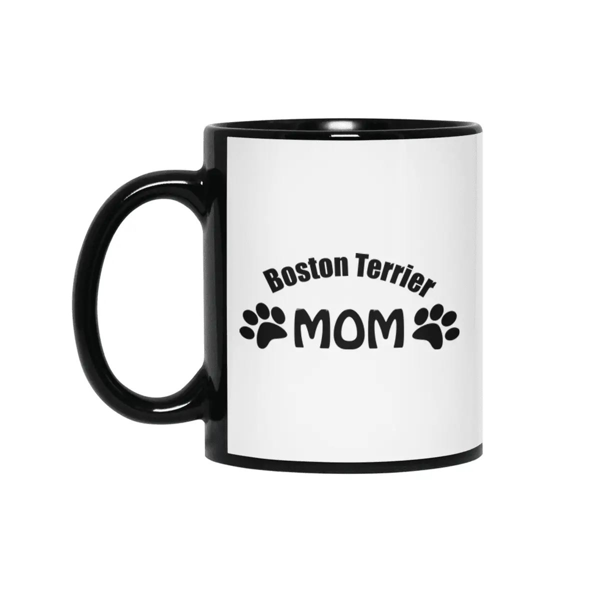 Boston Terrier Mom Siyah Kupa