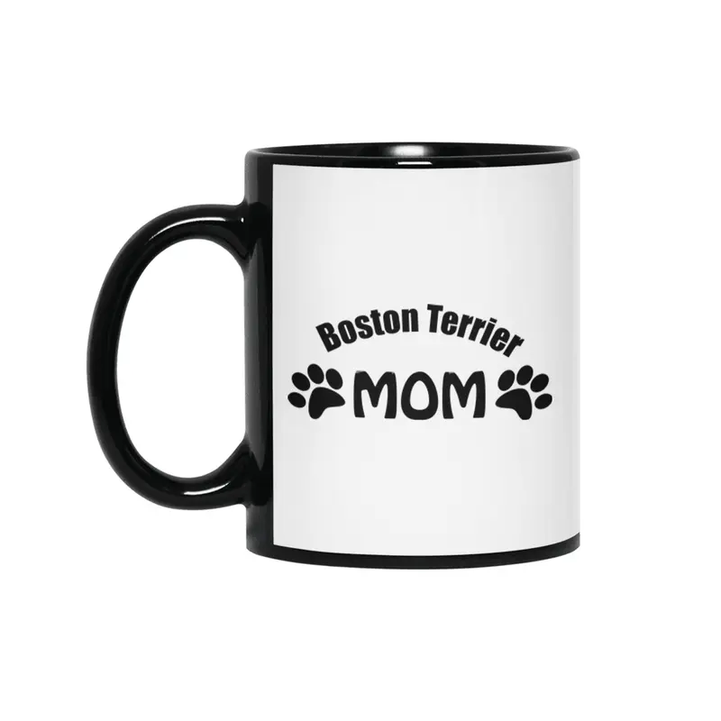 Boston Terrier Mom Siyah Kupa