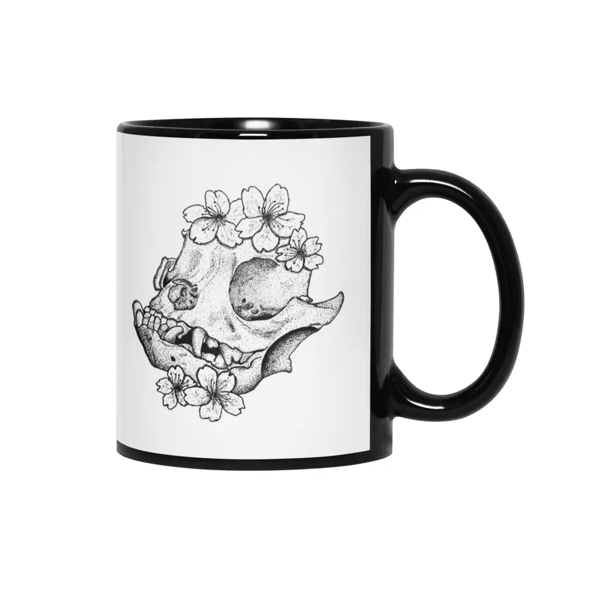 Boston Terrier Skull Siyah Kupa