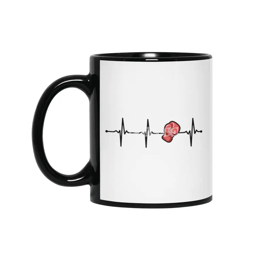 Boxing Glove Heartbeat Ecg for Box Fighters Bv Siyah Kupa