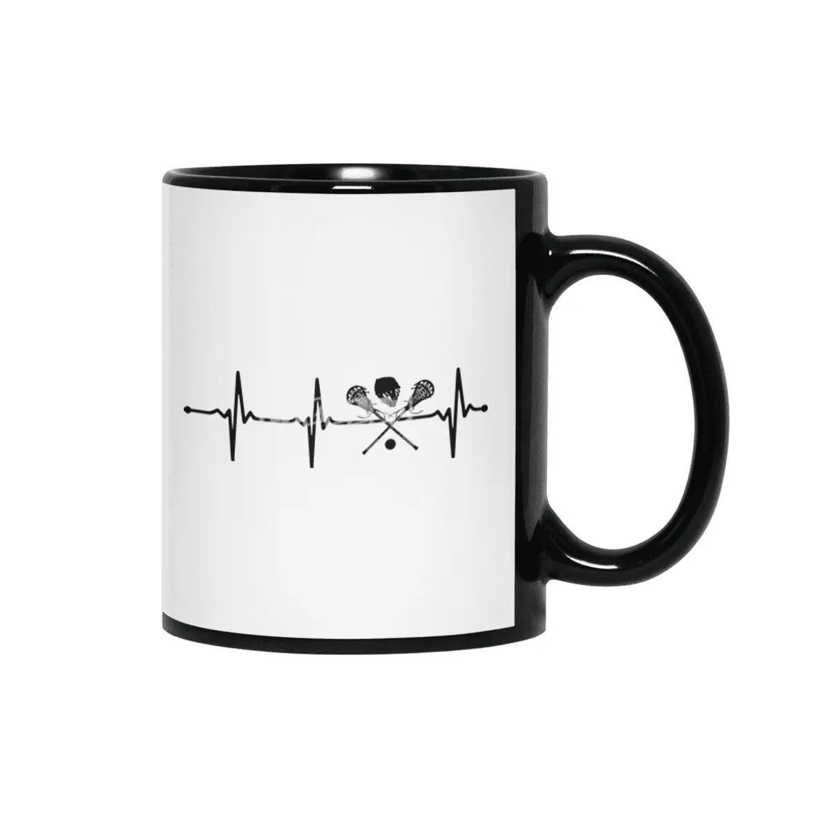 Lacrosse Heartbeat Pulse ECG for Lax Lovers Bv Siyah Kupa