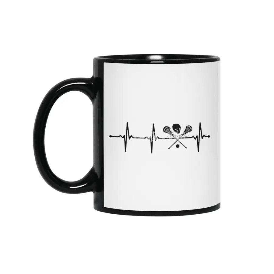 Lacrosse Heartbeat Pulse ECG for Lax Lovers Bv Siyah Kupa