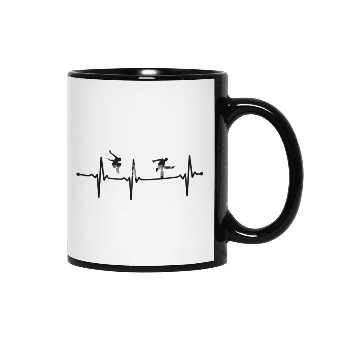 Parkour Heartbeat ECG Runner Bv Siyah Kupa