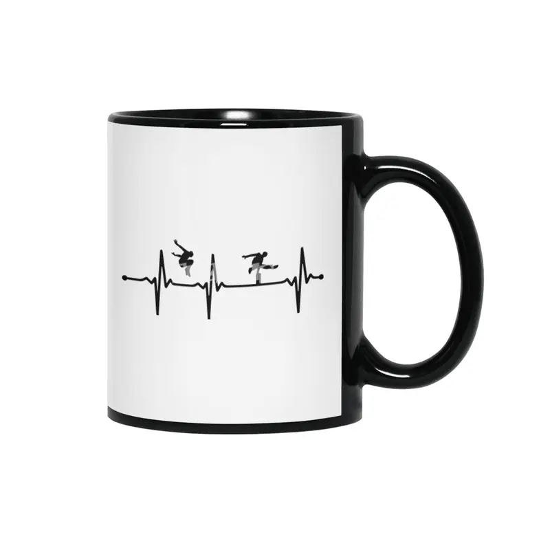 Parkour Heartbeat ECG Runner Bv Siyah Kupa