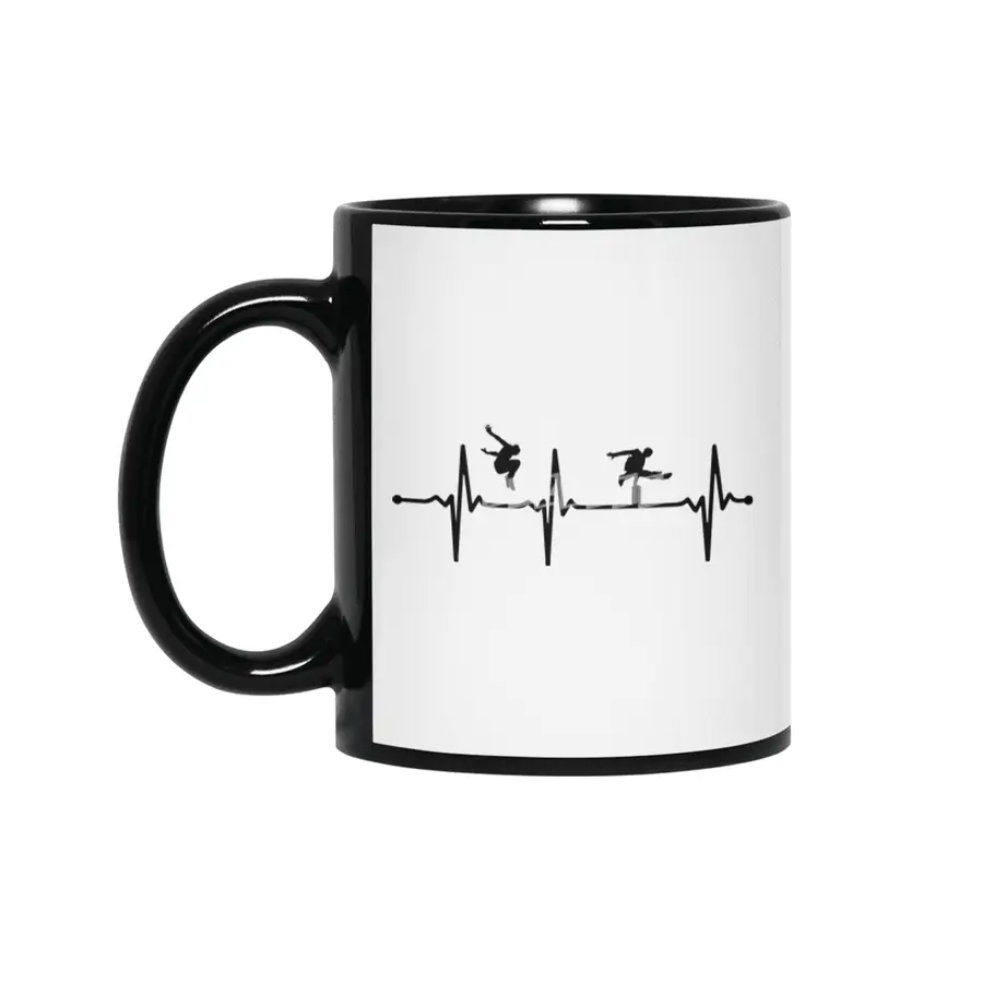 Parkour Heartbeat ECG Runner Bv Siyah Kupa