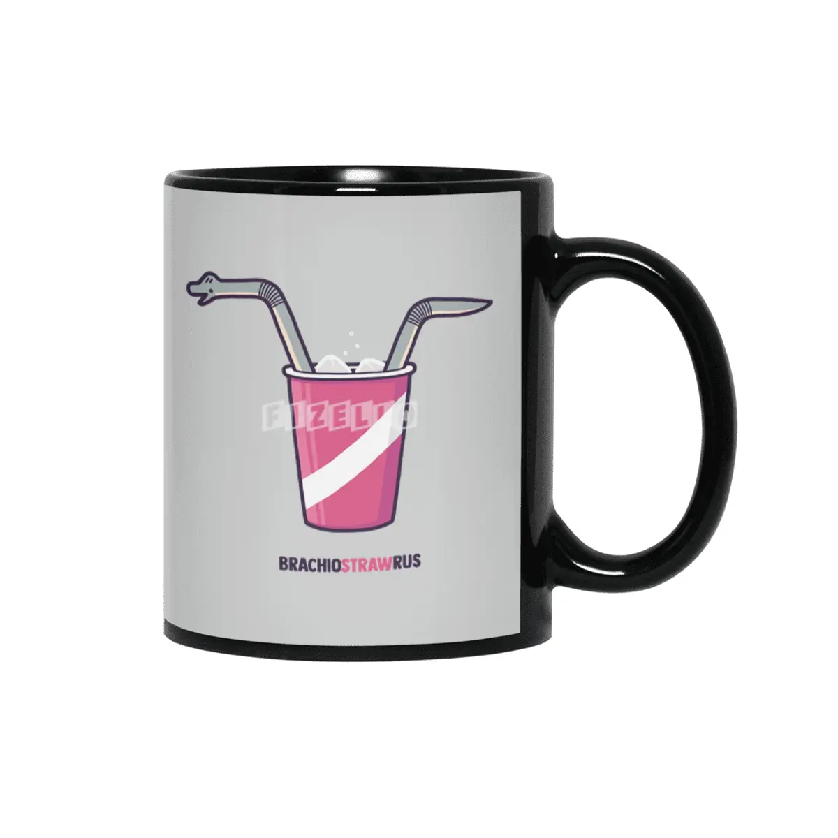 Dinostraw Siyah Kupa