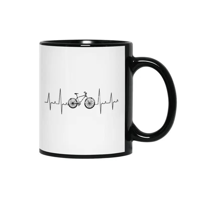 Heartbeat City Bike Heartbeat Pulse Siyah Kupa