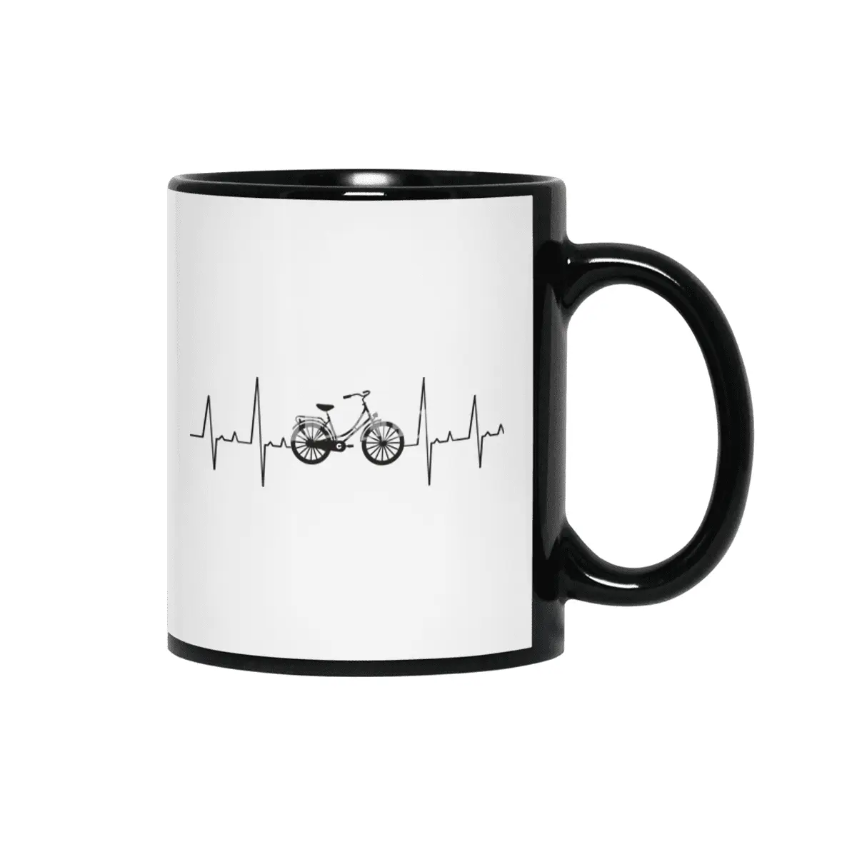 Heartbeat Dutch Bike Bicycle Pulse Heartbeat Siyah Kupa