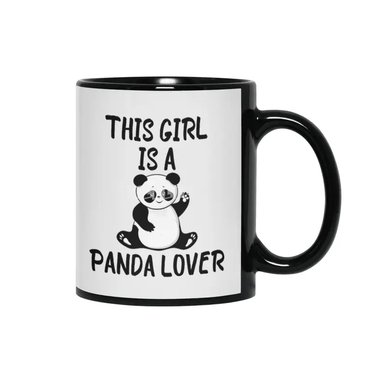Panda Lover Siyah Kupa