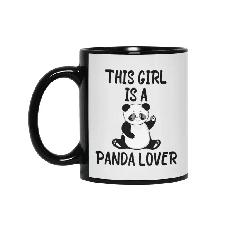 Panda Lover Siyah Kupa