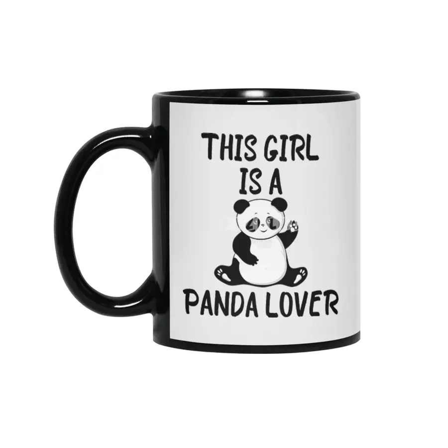 Panda Lover Siyah Kupa