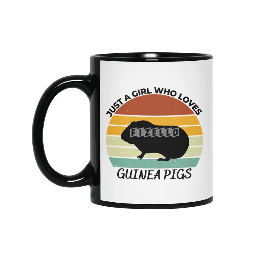 Just a girl who loves guinea pigs Siyah Kupa