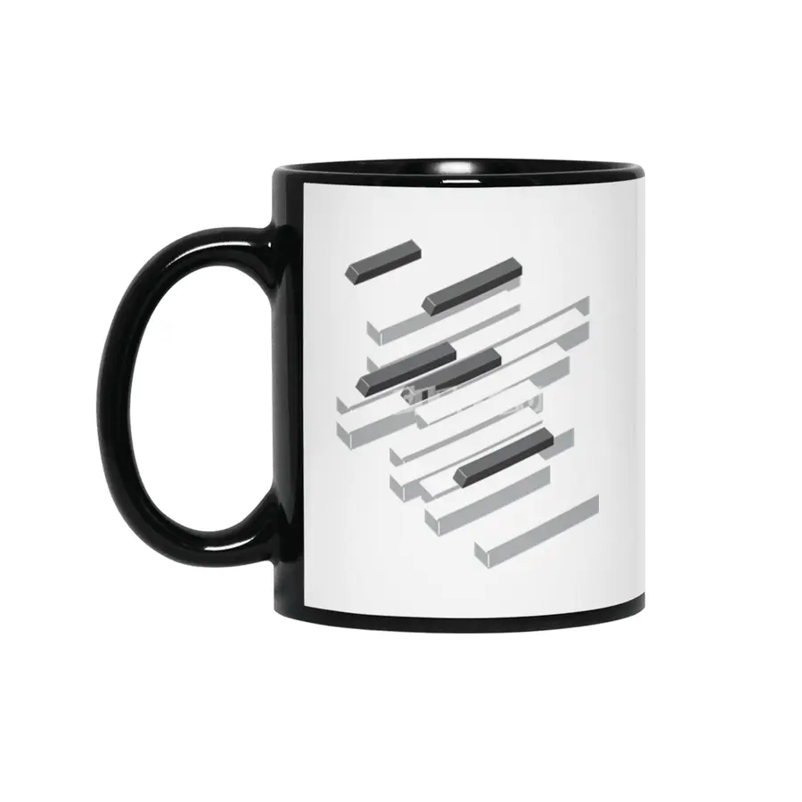Piano Keys Siyah Kupa